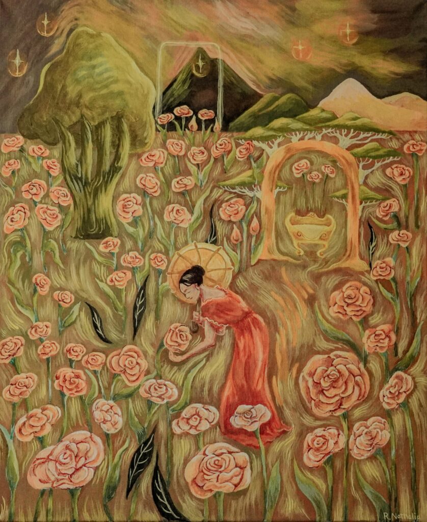 Solace Space: "Misty Garden" 20x24 Acrylic