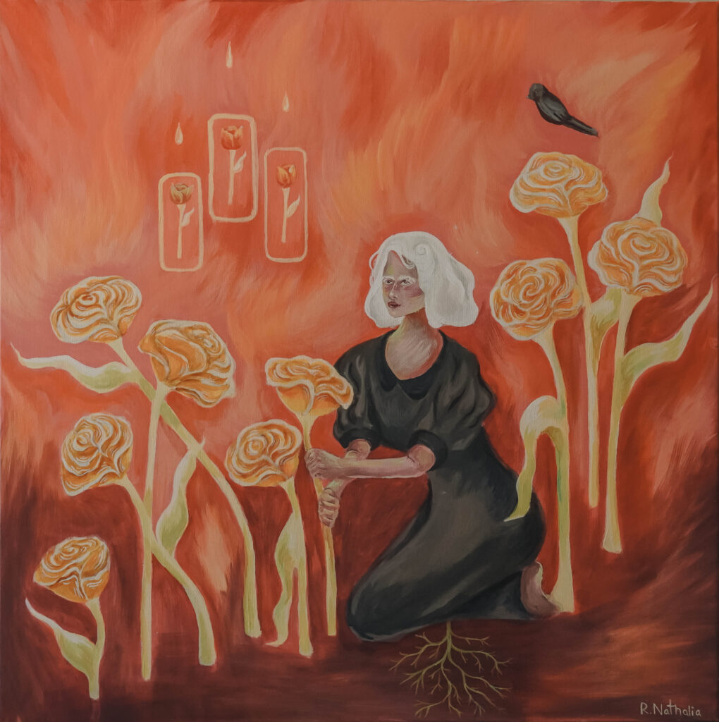 Solace Space: "Mono Dress" 20x24 Acrylic