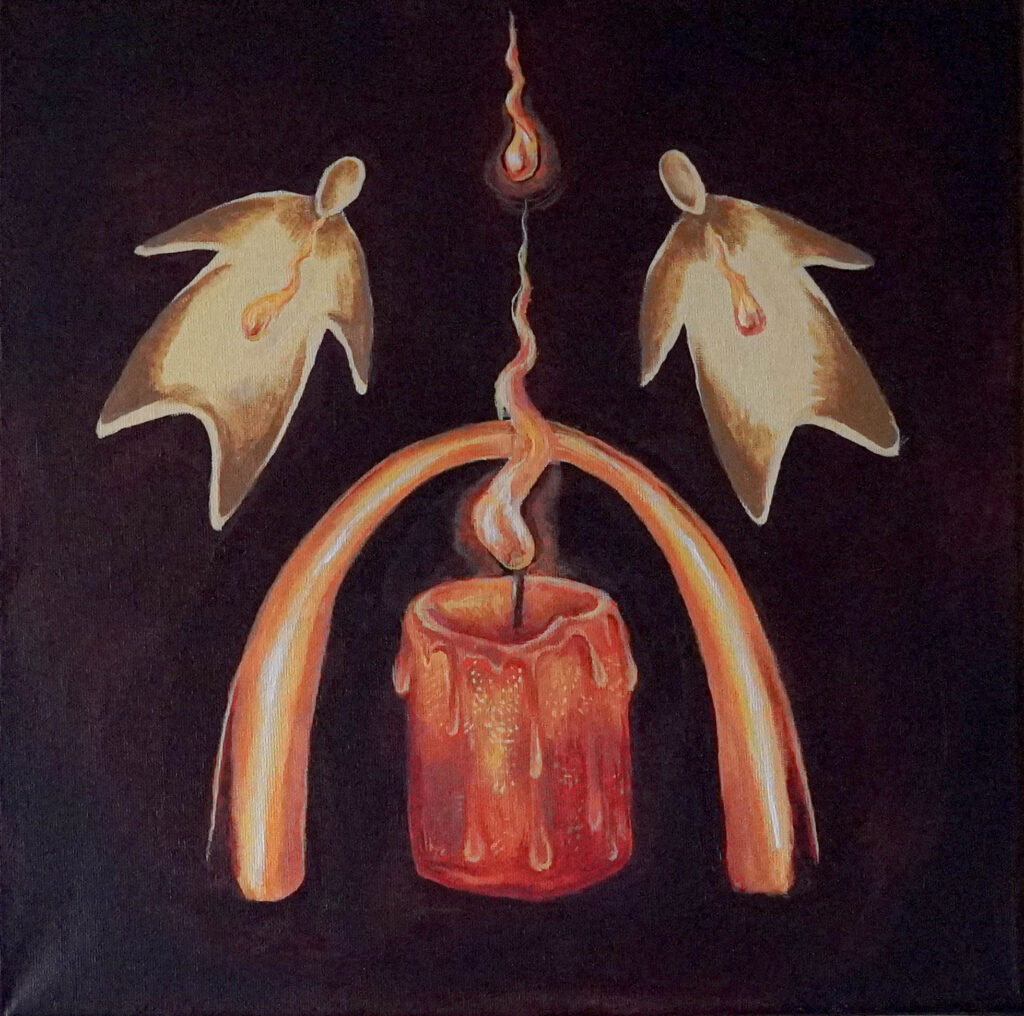 "A CandleLight" 14 x 14  Acrylic